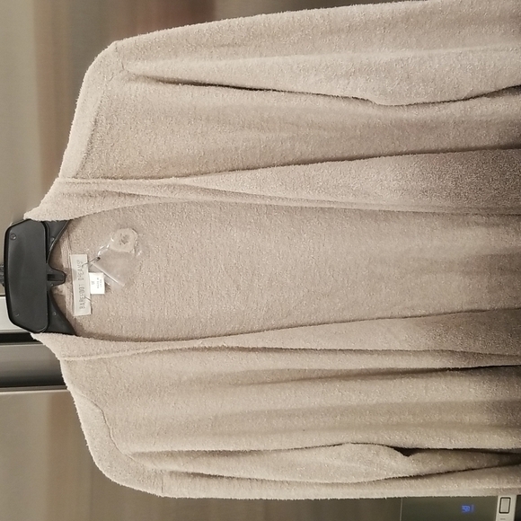 BAREFOOT DREAMS Bamboo Chic Lite Ombre Calypso Wrap Cardigan Stone Cocoa 1X NWT - Picture 8 of 14